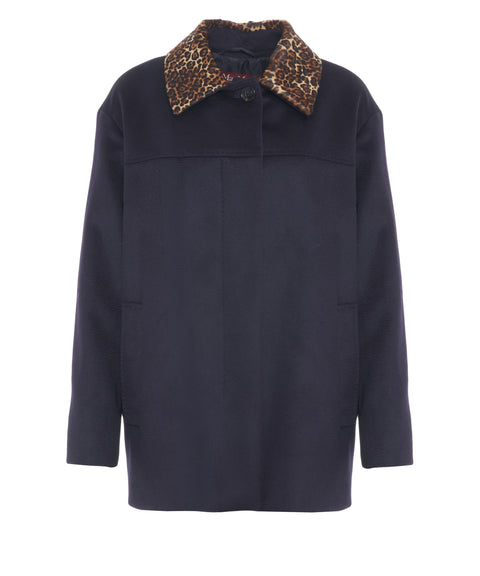Cappotto 'Calamo' con stampa animalier