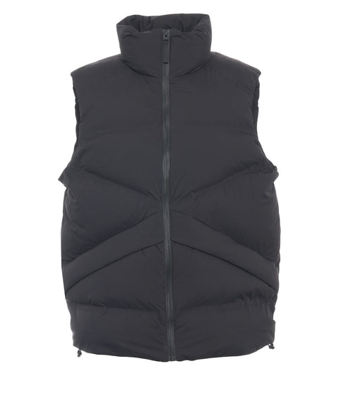 Vest with stand-up collar