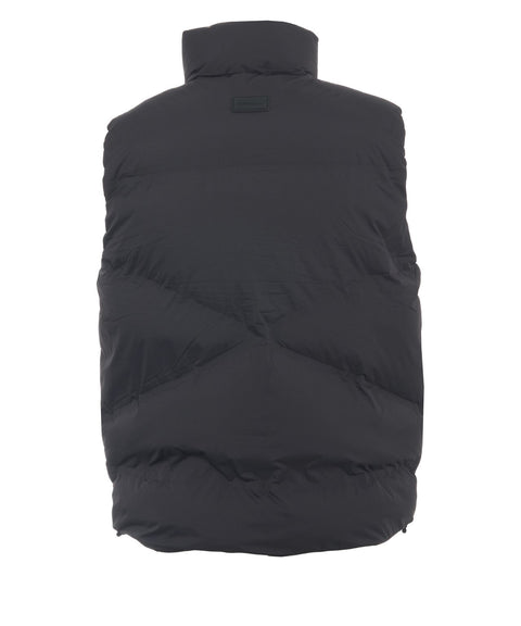 Vest with stand-up collar