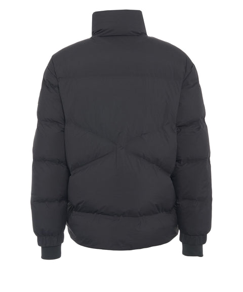 Puffer jacket with stand-up collar