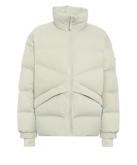 Puffer jacket with stand-up collar
