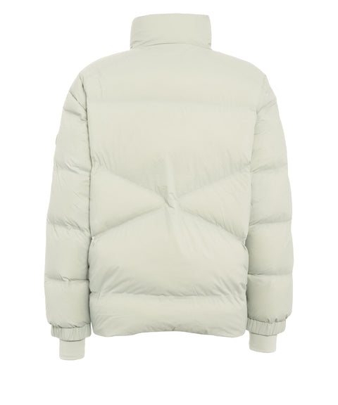 Puffer jacket with stand-up collar
