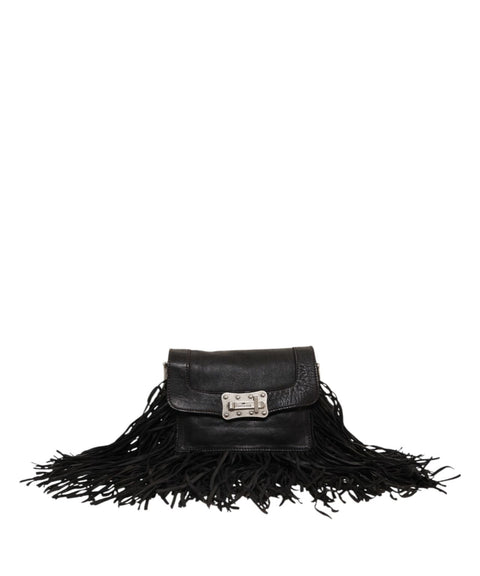 Schultertasche mit Fransendetails