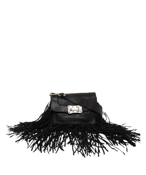Schultertasche mit Fransendetails