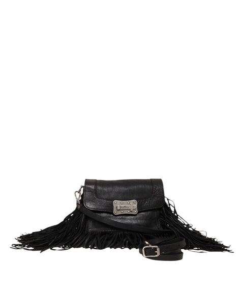 Schultertasche mit Fransendetails