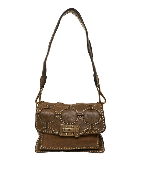 Leather shoulder bag