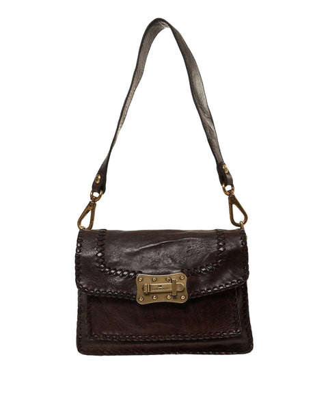Leather shoulder bag
