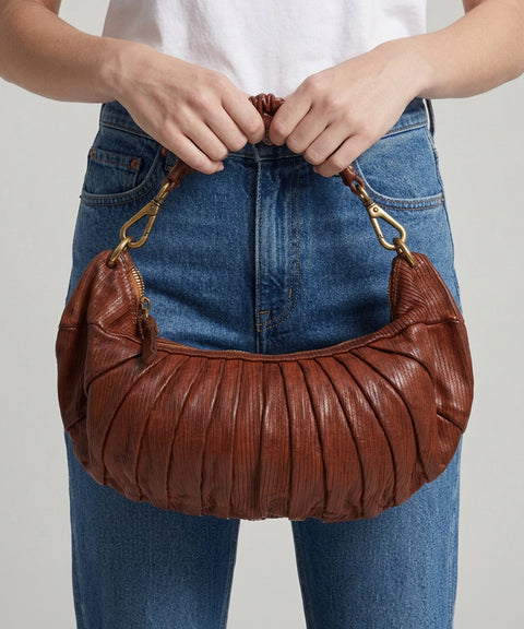 Leather shoulder bag