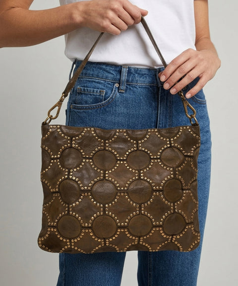 Leather shoulder bag