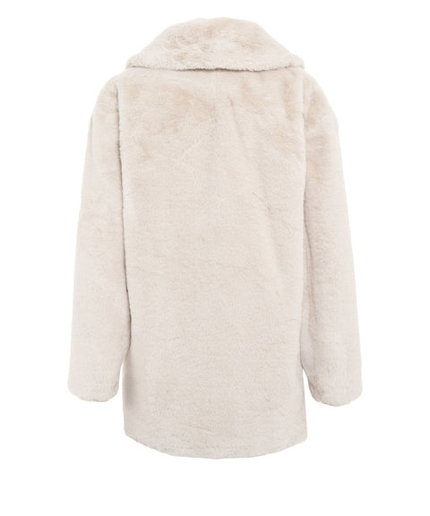 Cappotto corto in pelliccia sintetica