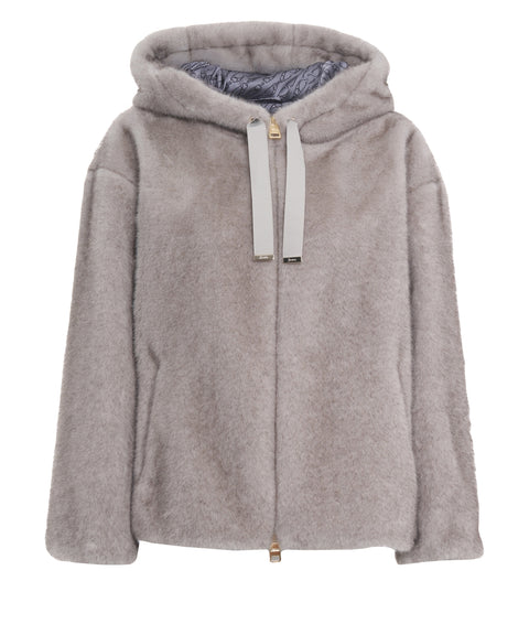 Kapuzenjacke aus Kunstpelz