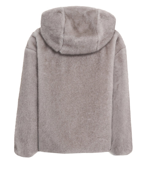 Kapuzenjacke aus Kunstpelz