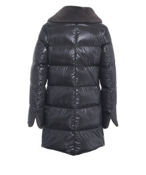 Puffer-Jacke mit Kunstpelz