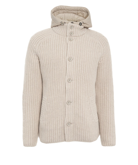 Strickjacke mit Kapuze