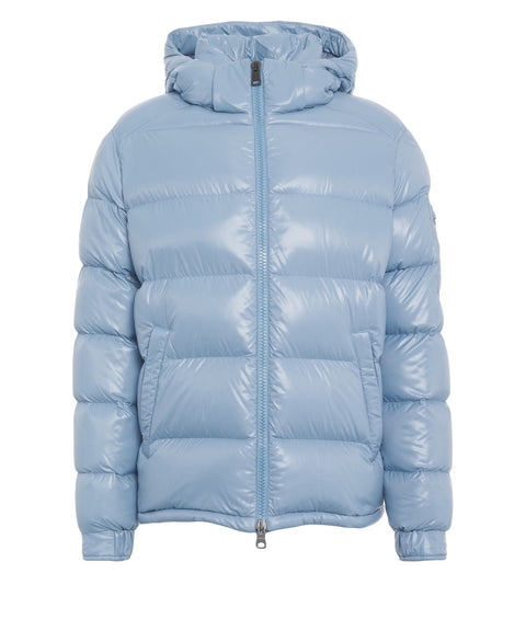 Puffer jacket with sleeve pocket