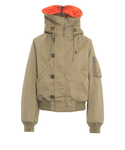 Bomber con cappuccio e pelliccia