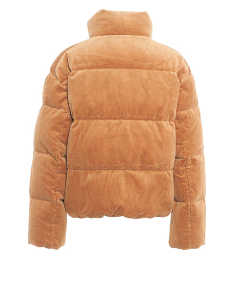 Giacca puffer in velluto a coste