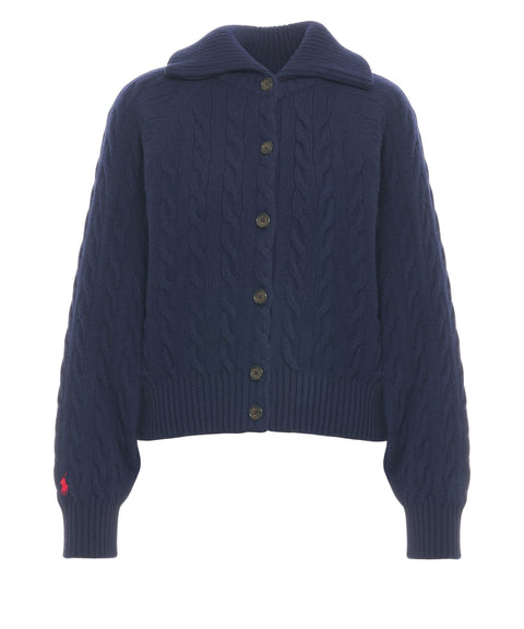 Cardigan con ricamo logo