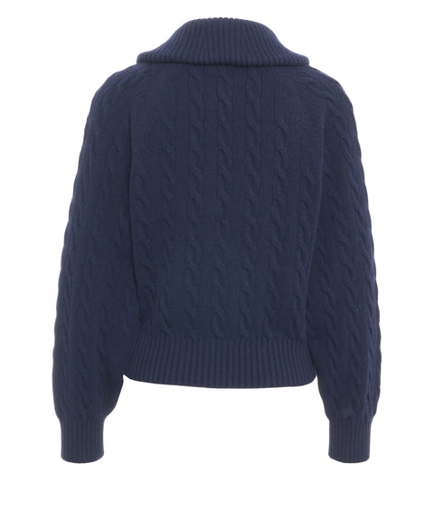 Cardigan con ricamo logo