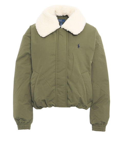 Puffer-Jacke mit Kunstpelzkragen