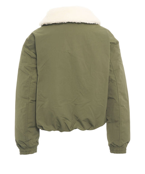 Puffer-Jacke mit Kunstpelzkragen