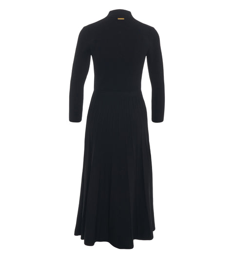 Midi dress with polo collar