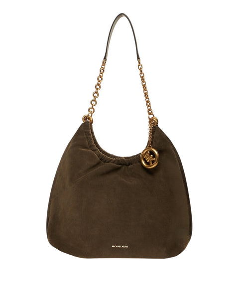 Borsa in pelle scamosciata