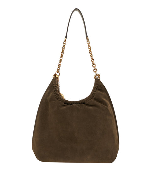 Borsa in pelle scamosciata