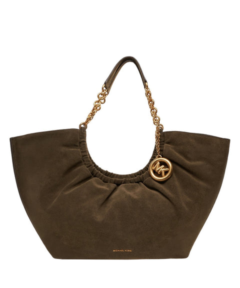 Borsa in pelle scamosciata