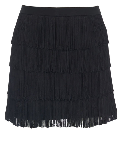Mini skirt with fringes