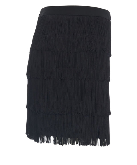 Mini skirt with fringes