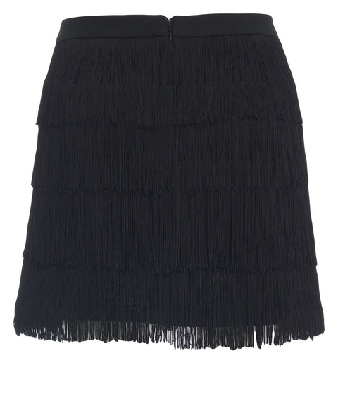 Mini skirt with fringes