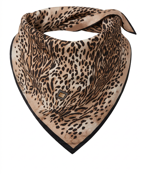 Foulard con stampa animalier
