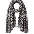 Sciarpa con stampa animalier