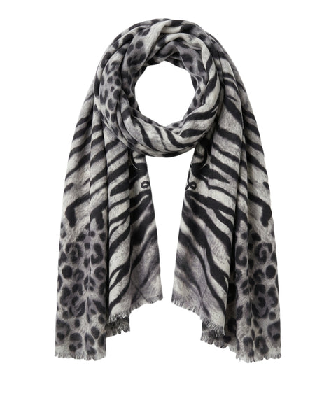 Sciarpa con stampa animalier
