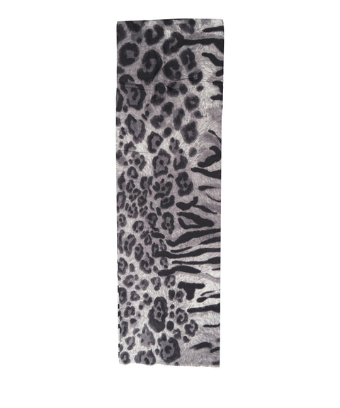 Sciarpa con stampa animalier