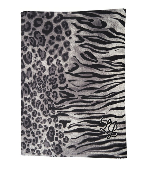 Sciarpa con stampa animalier