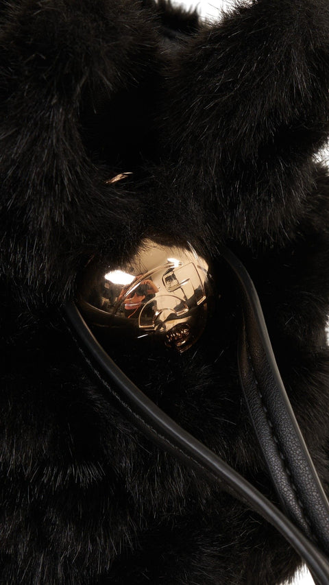 Faux fur handbag