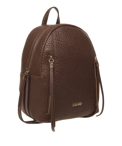 Backpack with logo lettering