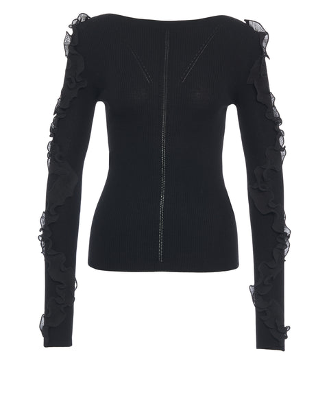 Maglione con dettagli con volant