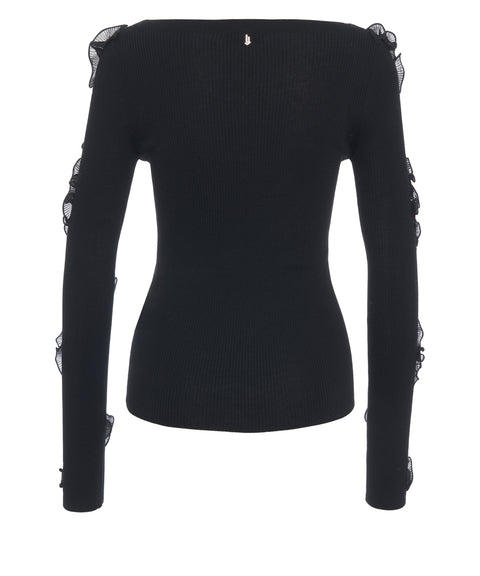 Maglione con dettagli con volant