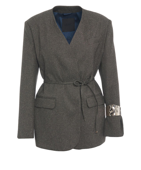 Blazer with waist belt