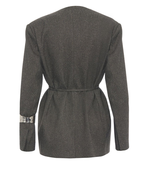 Blazer with waist belt