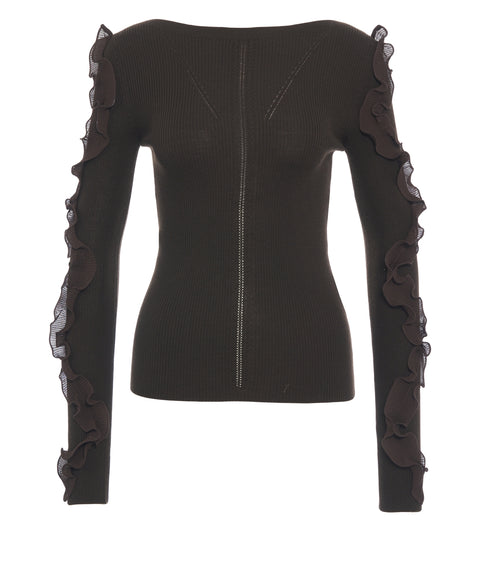 Maglione con dettagli con volant