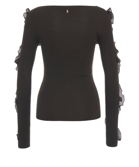 Maglione con dettagli con volant