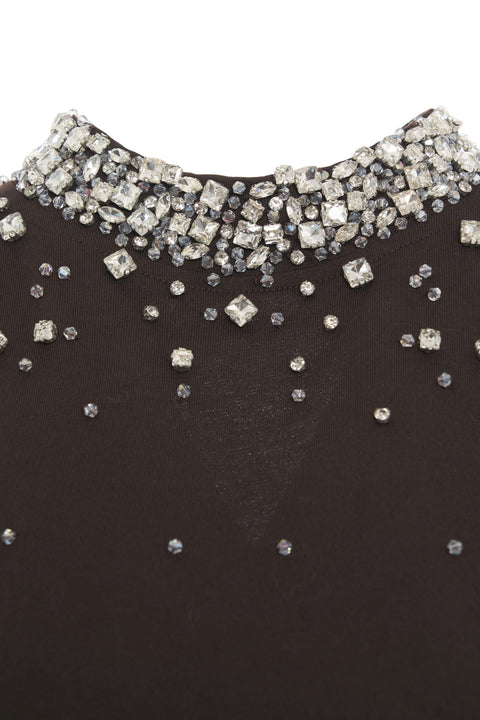 Top with rhinestone applications