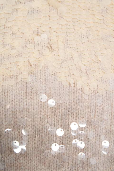 Sweater with sequin application