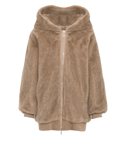 Jacke aus Kunstpelz
