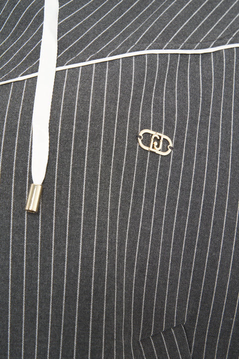 Kapuzenjacke mit Nadelstreifen