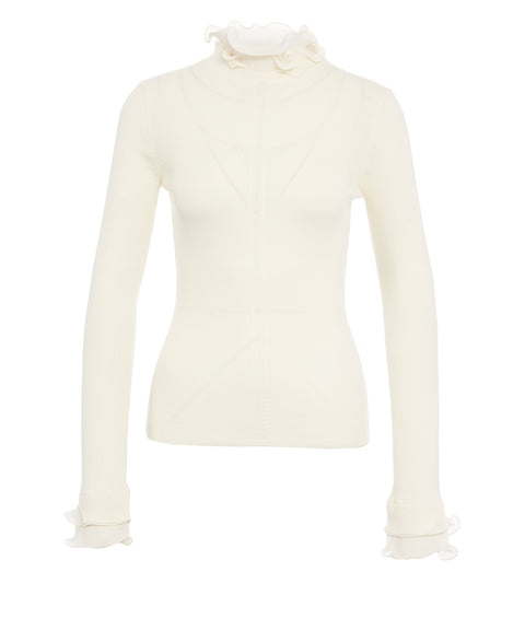 Sweater with ruffle details